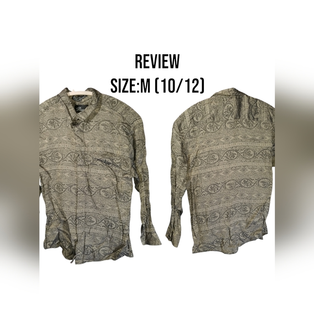 Review Paisley Button-Up Shirt - Medium